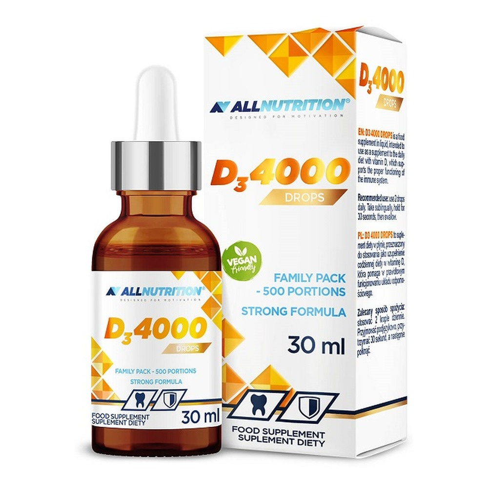 Allnutrition Vit D3 4000 w Kroplach wspierająca odporność 30ml