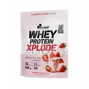 Olimp Whey Protein Xplode Odżywka Białkowa Truskawkowa na Wzrost Mięśni 350g