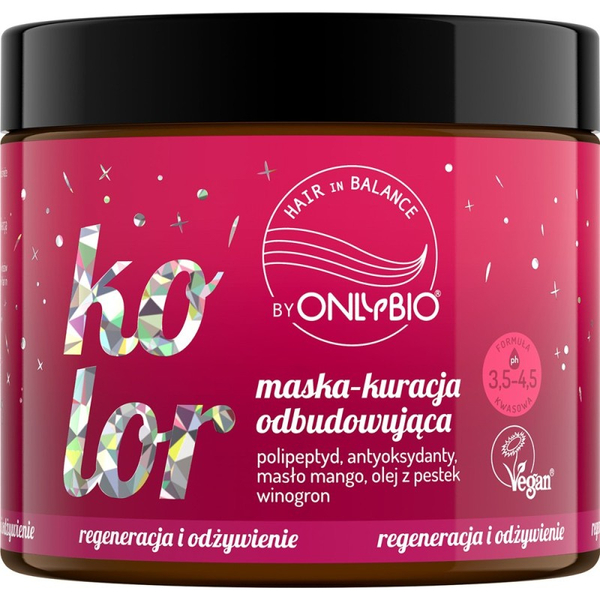 Hair in Balance by ONLYBIO Kolor Maska - kuracja odbudowująca 280 ML