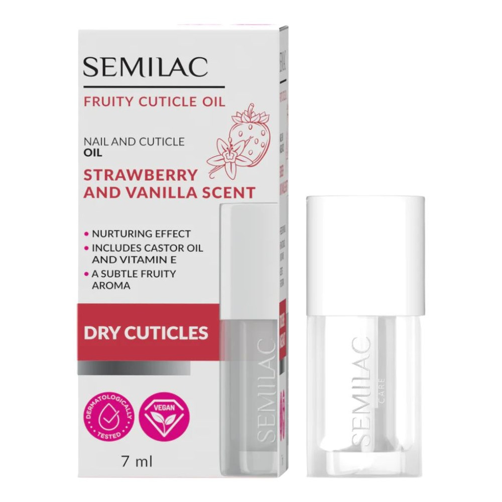 Semilac Olejek do Paznokci i Skórek Strawberry Vanilla 7ml