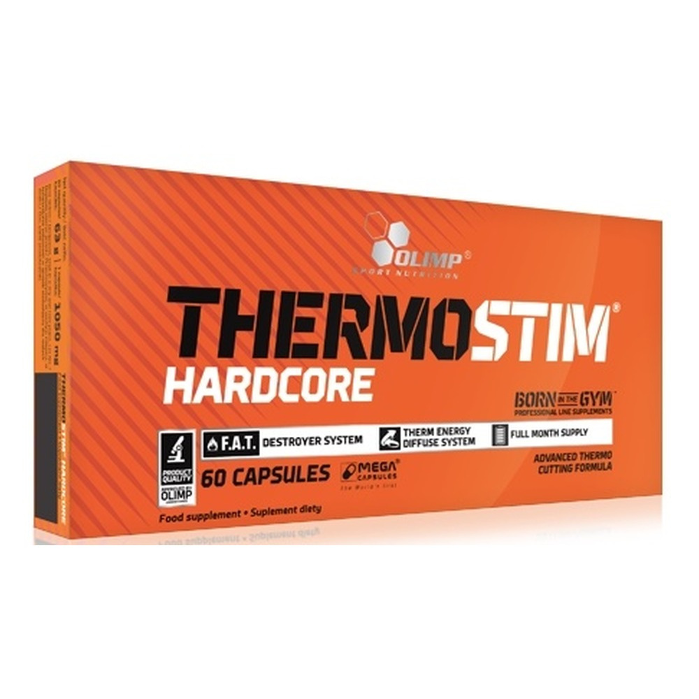Olimp Nutrition Thermo Stim Hardcore Termogeniczny Spalacz Tłuszczu dla Sportowców i Kontroli Wagi 60 Kapsułek