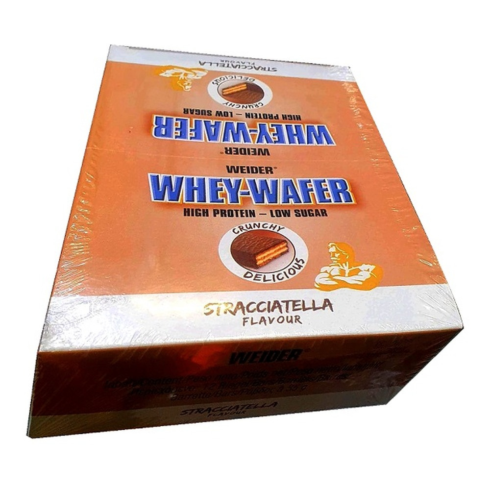 Weider Whey-Wafer, Stracciatella - 12 x 35g