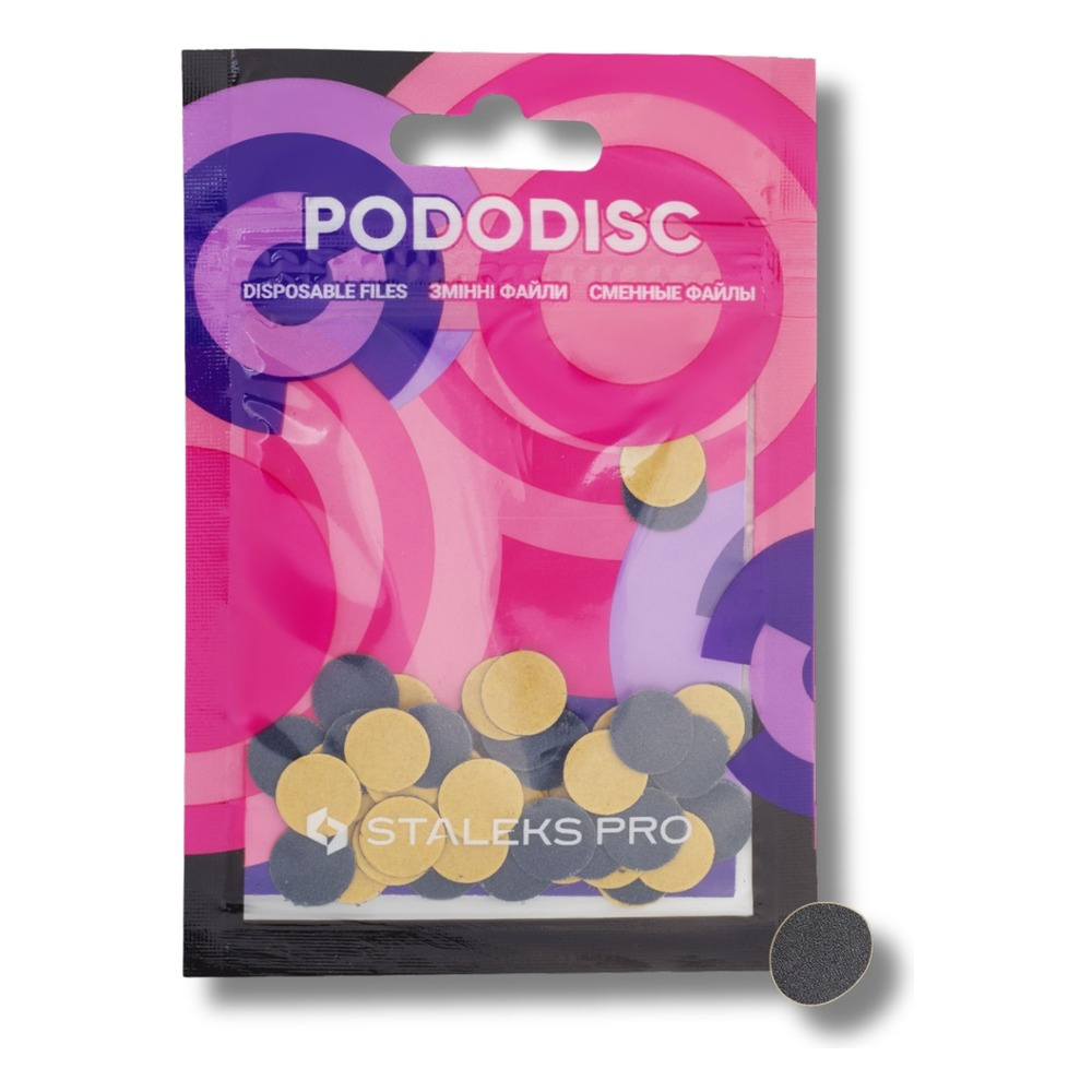 Staleks Pro Wymienne Pilniki do Dysku do Pedicure PODODISC XS EXPERT 50 Sztuk