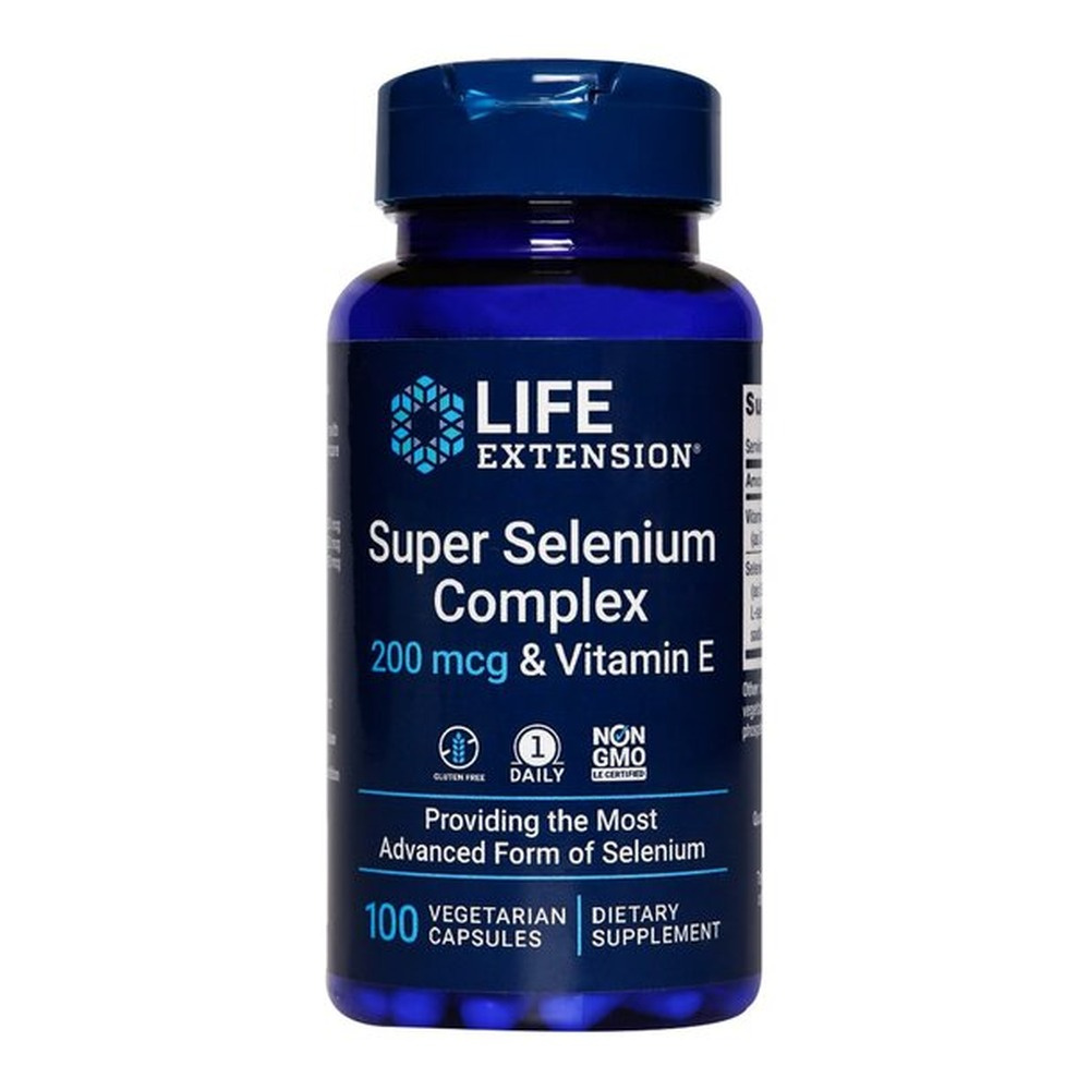 Life Extension Super Selenium Complex z Witaminą E Wsparcie Antyoksydacyjne i Tarczycy 100 Kapsułek