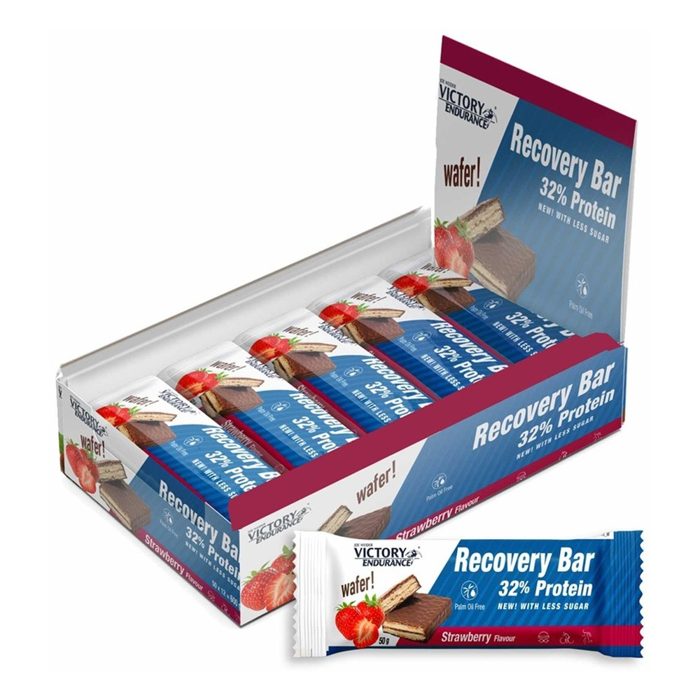 Weider Joe Weider Victory Endurance Recovery Bar, Strawberry - 12 x 50g