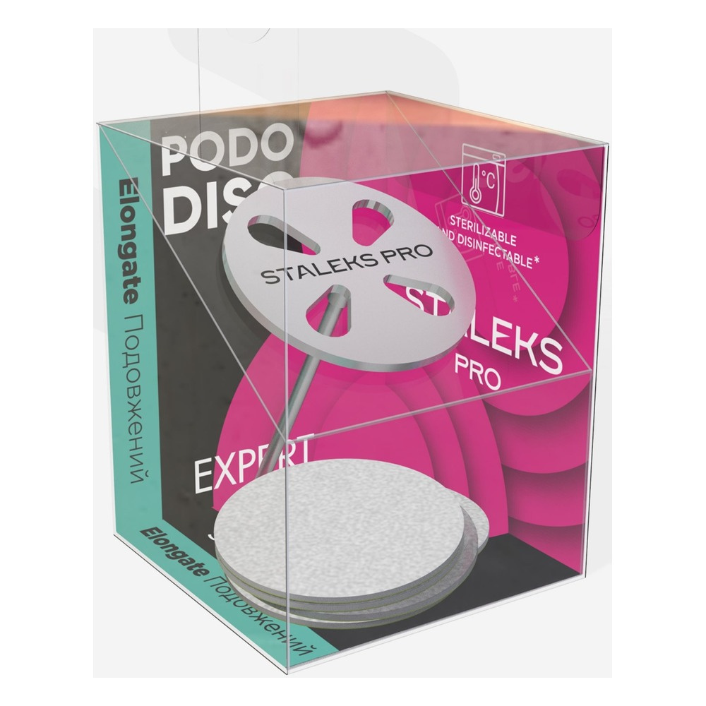 Staleks Pro Wydłużony Dysk do Pedicure PODODISC L EXPERT Zestaw Pilników Jednorazowych 180 Grit 5 Sztuk (25 mm)