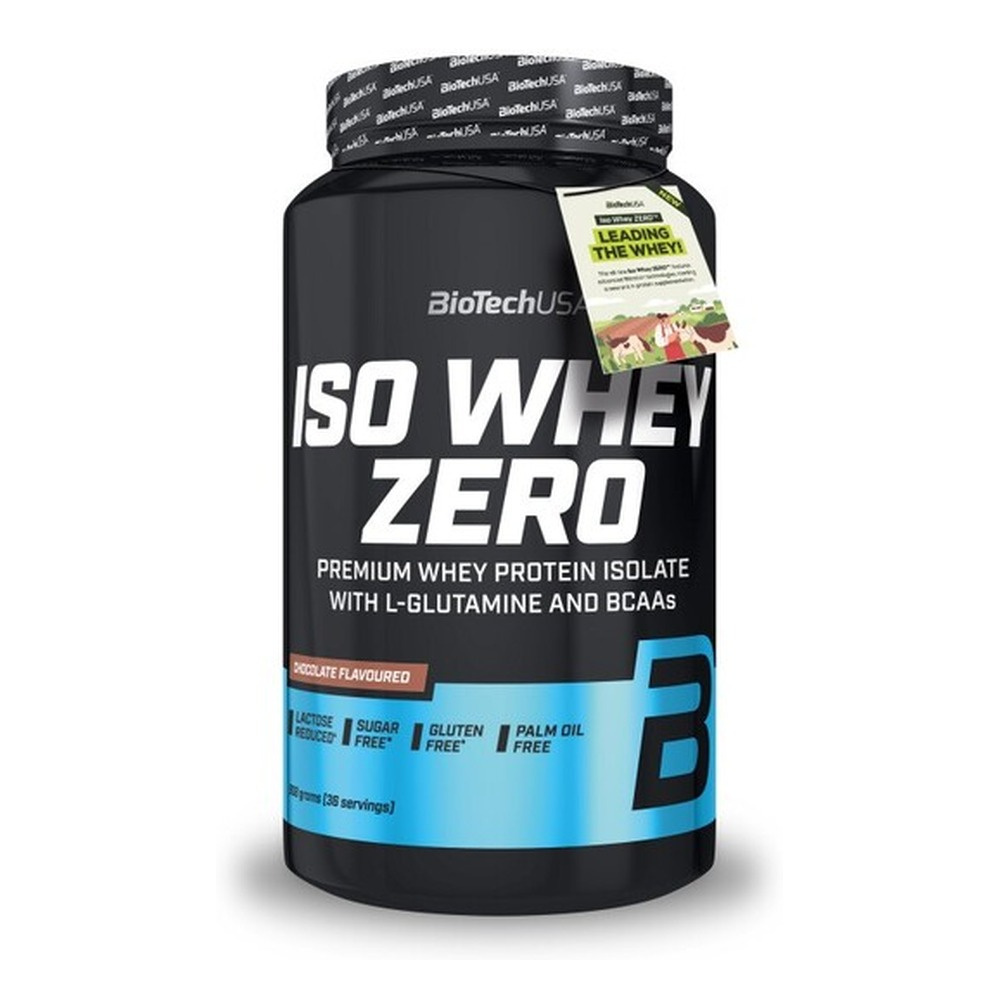 BioTechUSA Iso Whey Zero Czekolada Izolat Białka Serwatkowego Na Budowę Masy Mięśniowej 908g