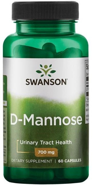 Swanson D-Mannoza 700mg Wspierająca Układ Moczowy 60 Kapsułek