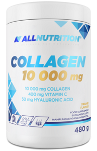 Allnutrition Collagen Hydrolizowany Kolagen z Witaminą C i Kwasem Hialuronowym Orange 480g