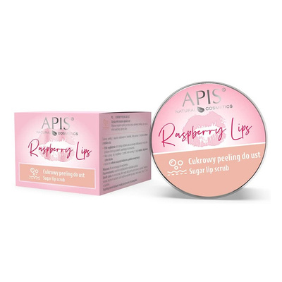 Apis Raspberry Lips Cukrowy Peeling do Ust z Masłem Shea i Olejem Migdałowym 10ml