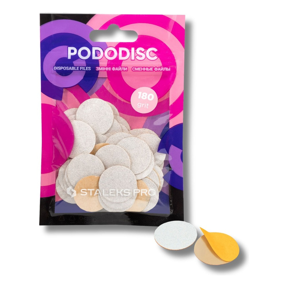 Staleks Pro Wymienne Pilniki Białe do Dysku do Pedicure PODODISC S EXPERT 50 Sztuk
