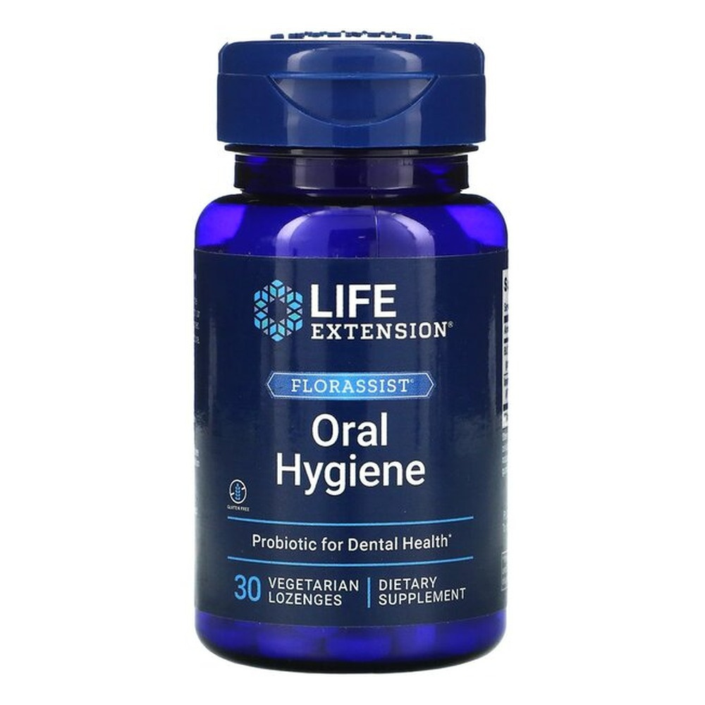 Life Extension Florassist Higiena Jamy Ustnej Probiotyk na Zdrowie Zębów 30 Pastylek do ssania