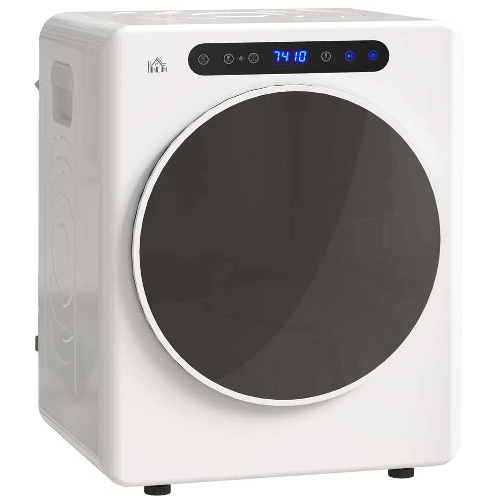 HOMCOM 4kg Compact 40-60℃ Tumble Dryer - White
