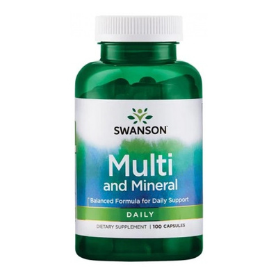 Swanson Multi and Mineral Kompleks Witamin na Wsparcie Organizmu 100 Kapsułek