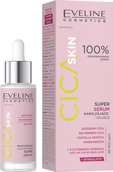 Eveline Cica Skin Super Serum Nawilżająco-Kojące 30ml