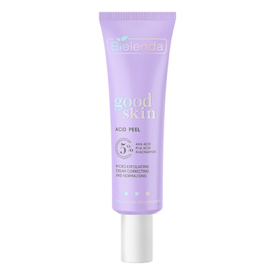 Bielenda Good Skin Acid Peel Mikrozłuszczający Krem Korygująco-Normalizujący z Kwasami AHA PHA i Niacynamidem 50ml
