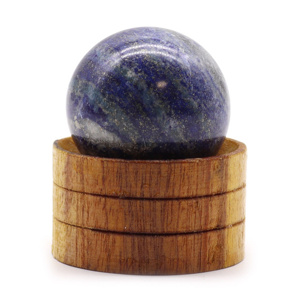 Gemstone Sphere 40mm - Afghan Lapis  with Stand