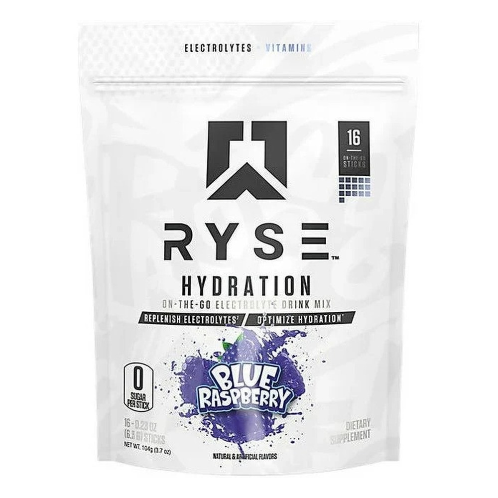 RYSE Hydration Sticks, Blue Raspberry - 16 x 6.5g