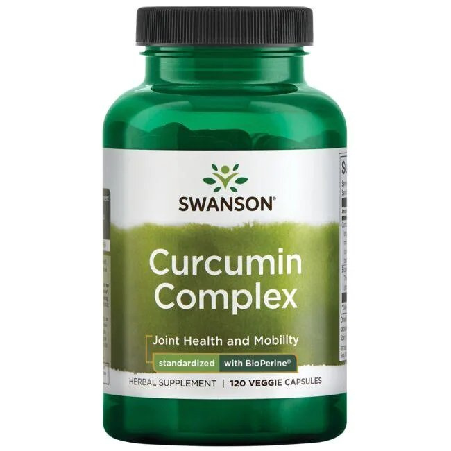 Swanson Curcumin Complex 700mg z Piperyną na Wsparcie Stawów 120 Kapsułek