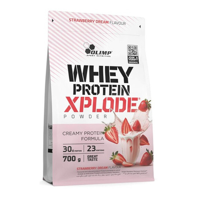 Olimp Nutrition Whey Protein Xplode Truskawkowy Sen Odżywka Białkowa na Wzrost Masy Mięśniowej 700g
