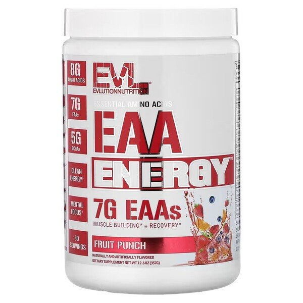 EVLution Nutrition EAA Energy Aminokwasy Egzogenne w Proszku na Budowę i Regenerację Mięśni 357g