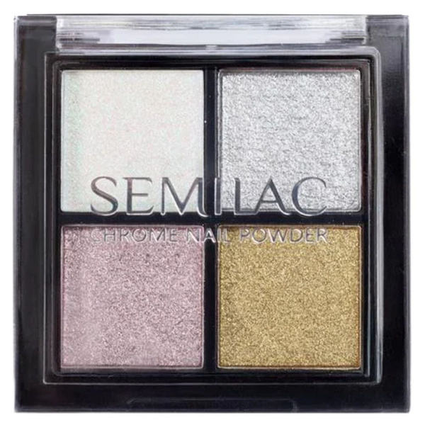 Semilac Pressed Nail Powder Chrome Palette 01