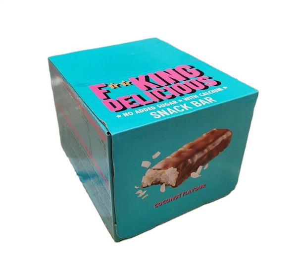 Allnutrition Fitking Delicious Snack Bar Kokosowy Niskowęglowodanowy Baton Białkowy 24x40g