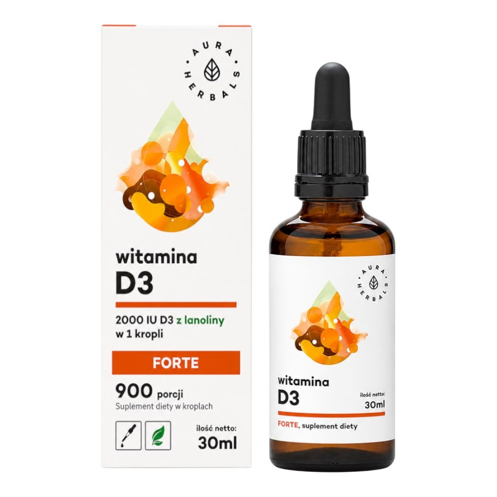 AURA HERBALS Witamina D3 Forte 2000 IU Krople 30ml