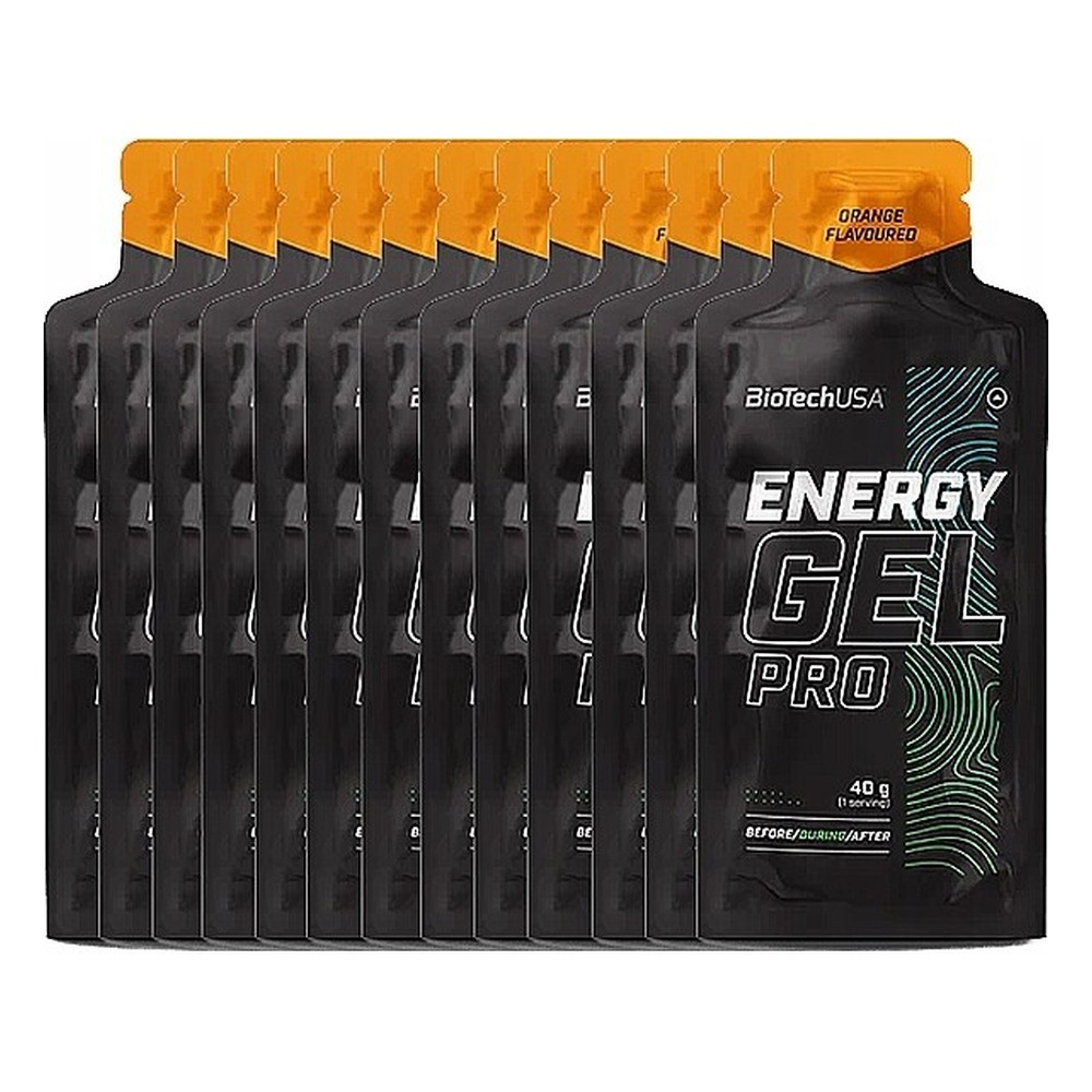 BioTechUSA Energy Gel Pro Pomarańczowy Żel Energetyczny na Wytrzymałość 12 x 40g