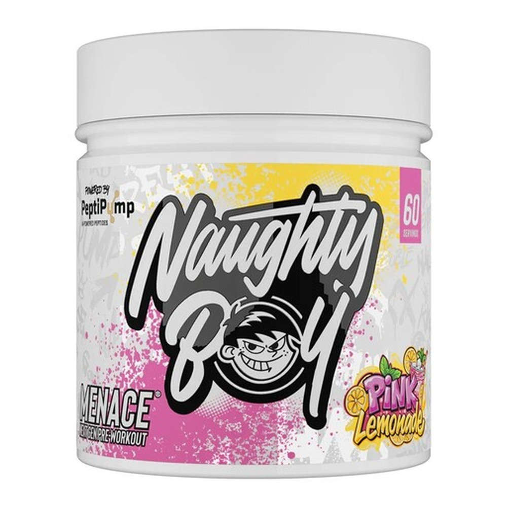 Naughty Boy Menace V2 Przedtreningówka Na Energię Pompę i Skupienie Różowa Lemoniada 420g