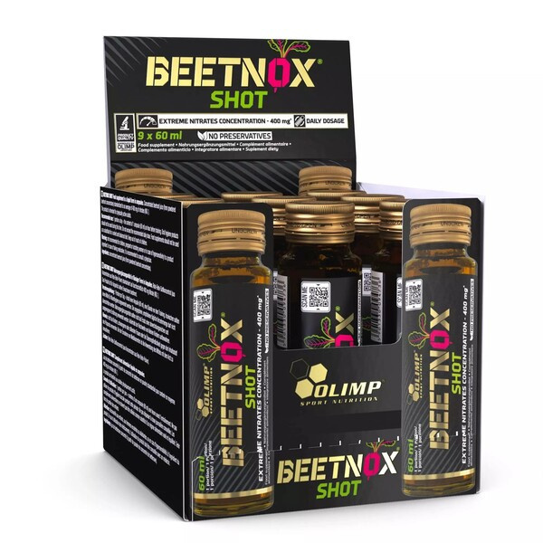 Olimp Nutrition BeetNOX Shot Przedtreningówka z Buraka na Pompę 9 x 60 ml