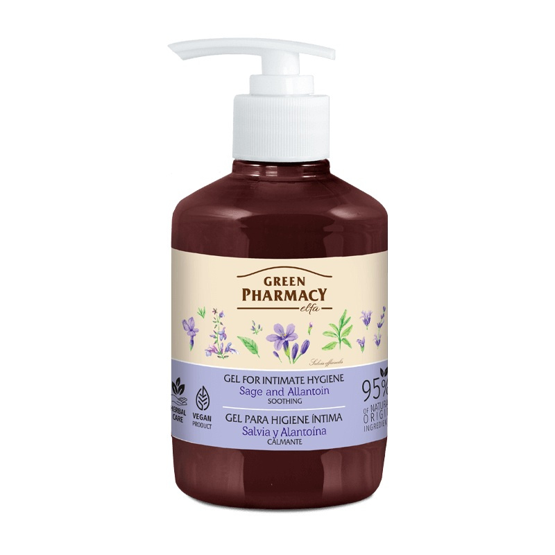 Green Pharmacy Łagodzący Żel do Higieny Intymnej z Szałwią Lekarską i Alantoiną 370ml