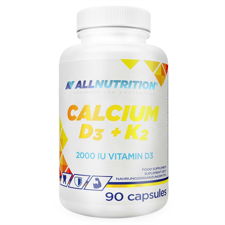 Allnutrition Wapń D3 + K2 dla Prawidłowego Funkcjonowania Mięśni 90 Kapsułek