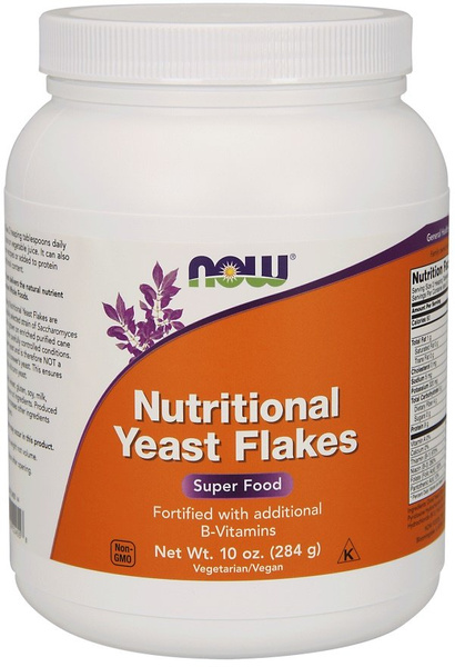 Now Foods Nutritional Yeast Flakes Odżywczy Proszek Drożdżowy 284g