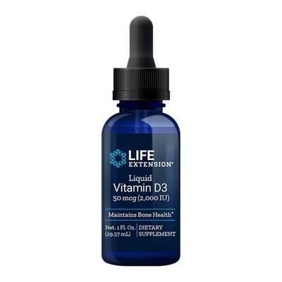 Life Extension Witamina D3 w Płynie 50mcg 2000 IU na Odporność i Zdrowe Kości 29ml