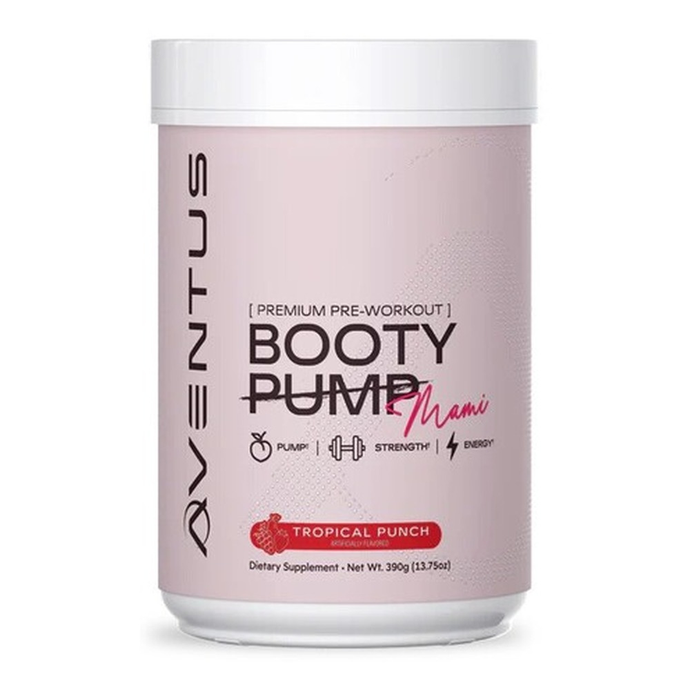 Aventus Supplements Booty Pump Przedtreningówka w Proszku dla Kobiet Mami Tropical Punch 390g