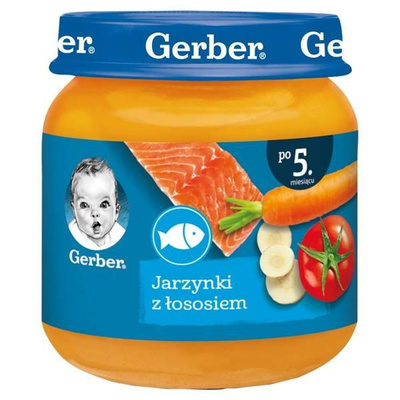 Gerber Danie Jarzynki z Łososiem dla Niemowląt po 5 Miesiącu 125g
