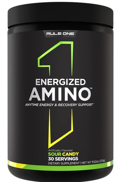 Rule One Energized Amino, Sour Candy - 270g