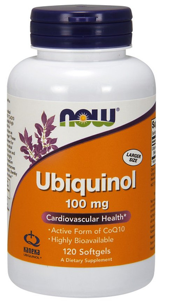 Now Foods Ubiquinol 100mg Koenzym Q10 Dodaje Energii i Wspiera Serce 120 Kapsułek