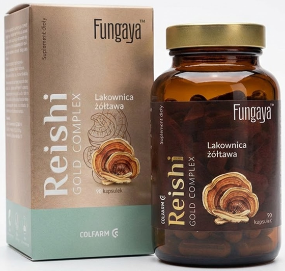Colfarm Fungaya Reishi Gold Complex Wspomaga Odporność i Równowagę Każdego Dnia 90 Kapsułek