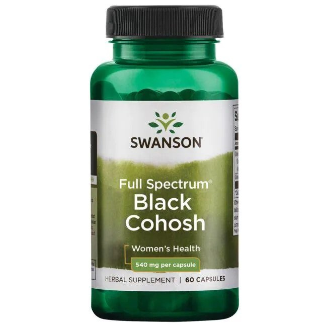 Swanson Pluskwica Groniasta 540mg na Wsparcie Hormonalne w Menopauzie 60 Kapsułek
