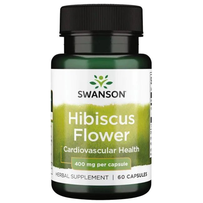 Swanson Hibiscus Flower 400mg Kwiat Hibiskusa na Wsparcie Układu Krążenia 60 Kapsułek