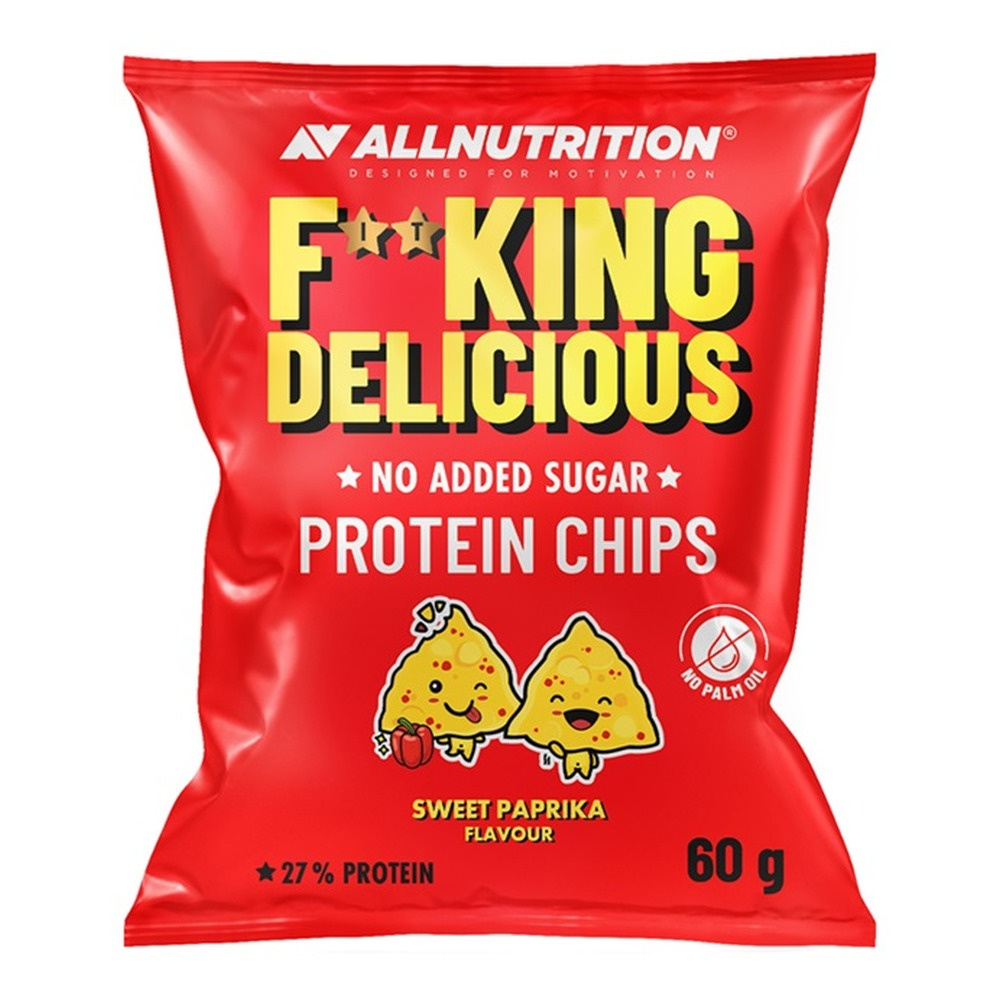 Allnutrition Fitking Delicious Protein Chipsy z Dodatkiem Białka Grochu Słodka Papryka 60g