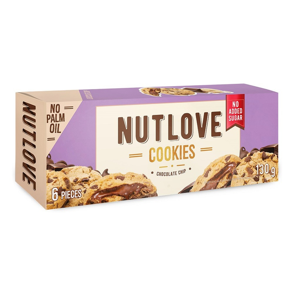 Allnutrition Nutlove Cookies Chocolate Chip Ciasteczka bez Cukru 6 szt.