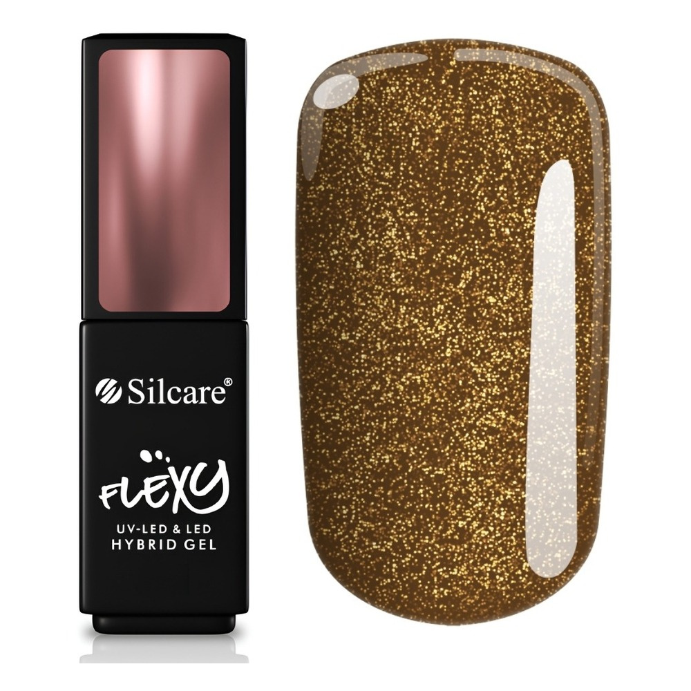 Silcare Flexy lakier hybrydowy UV/LED 199 So Rose! So Gold! Caramel Glaze 4.5g