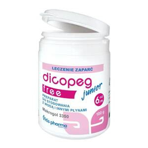 Dicopeg Junior Free Reguluje Pracę Jelit Proszek Dla Niemowląt od 6. Miesiąca Życia 100g