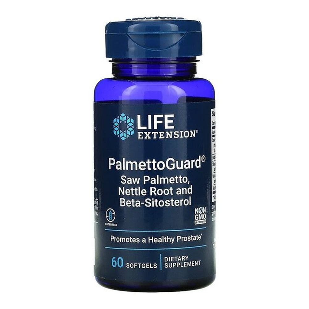 Life Extension PalmettoGuard Palma Sabałowa Korzeń Pokrzywy z Beta-Sitosterolem Na Zdrowie Prostaty 60 Kapsułek Miękkich