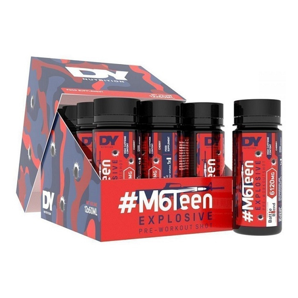 Dorian Yates #M6Teen Explosive Pre-Workout Shot, Peach - 12 x 60ml.