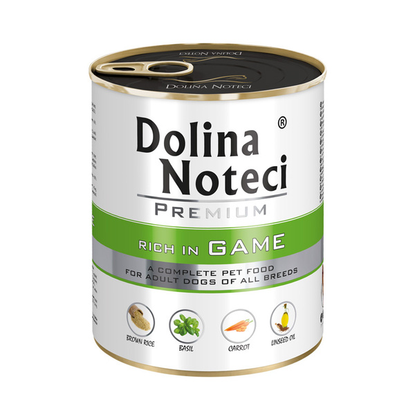 Dolina Noteci Premium Mokra Karma z Dziczyzną dla Dorosłych Psów Wszystkich Ras 800g