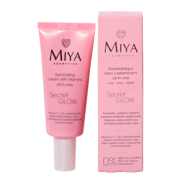 Miya Secret Glow Rozświetlający Krem z Witaminami All-In-One dla Każdego Rodzaju Skóry 30ml